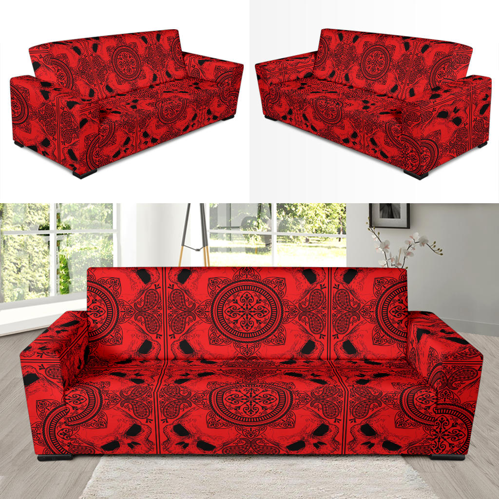 Bandana Red Print Design LKS304 Sofa Slipcover
