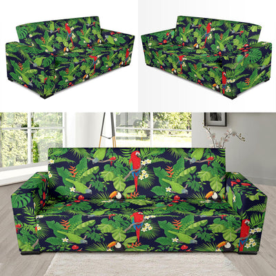 Rainforest Parrot Pattern Print Design A03 Sofa Slipcover