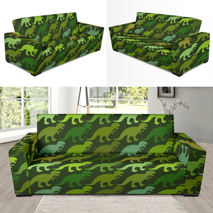 T Rex Pattern Print Design A03 Sofa Slipcover