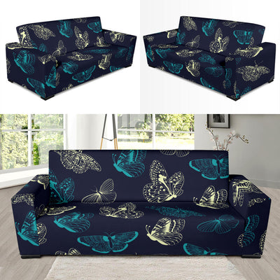 Monarch Butterfly Pattern Print Design 01 Sofa Slipcover