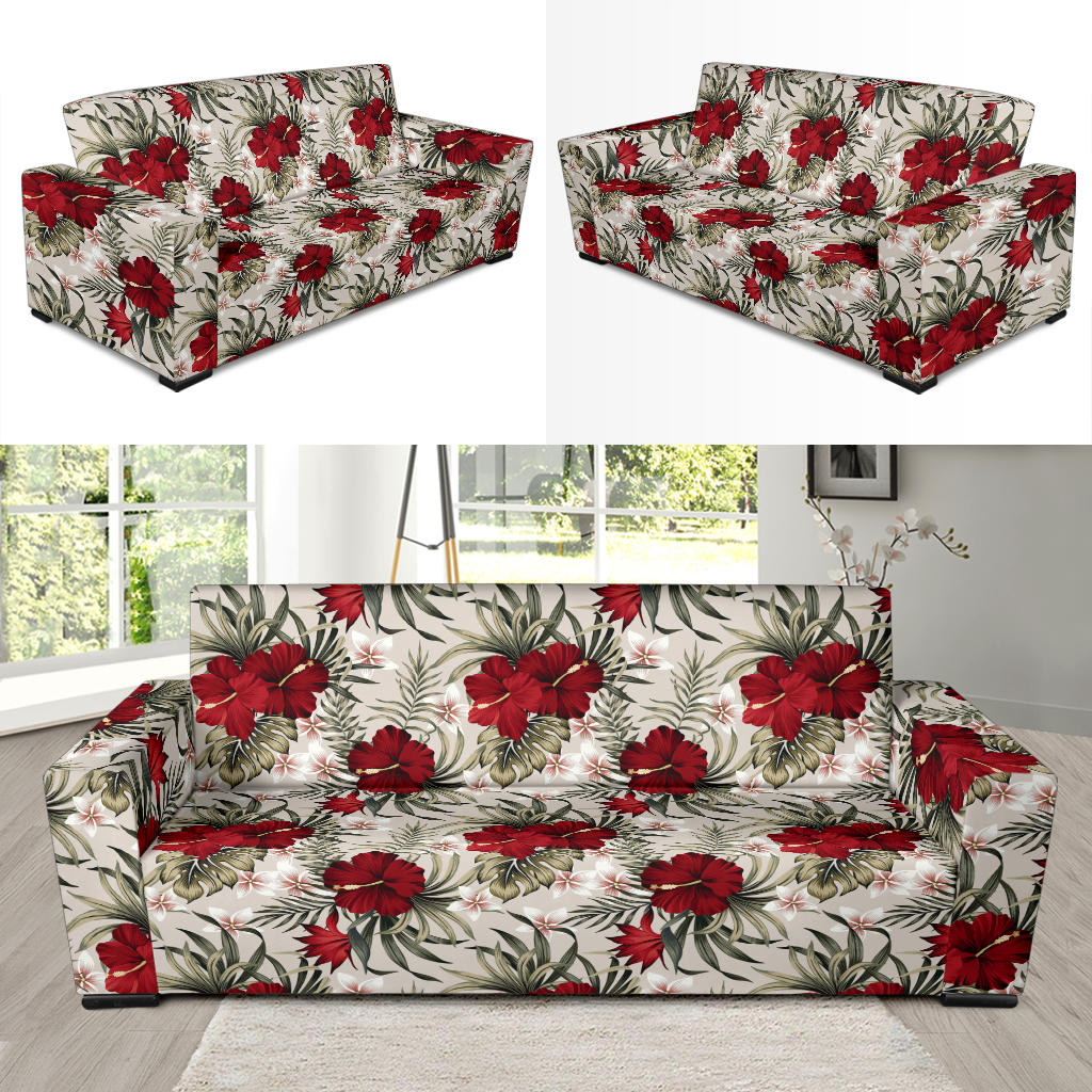 Hibiscus Print Design LKS3011 Sofa Slipcover
