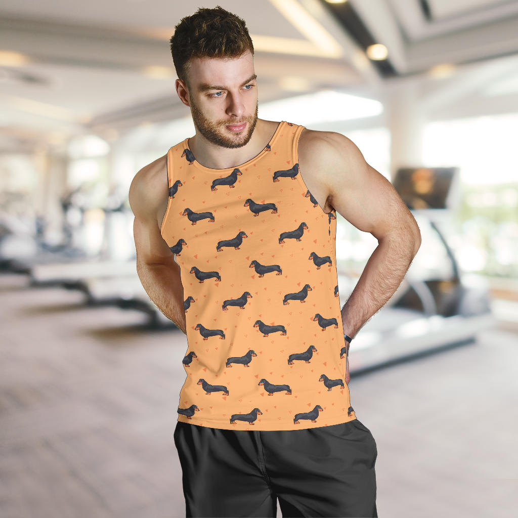 Dachshund Draw Print Pattern Men Tank Top