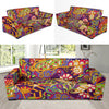 Funky Retro Pattern Print Design A04 Sofa Slipcover