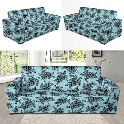 Sea Turtle Print Design LKS3010 Sofa Slipcover