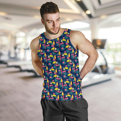 Toucan Parrot Design Men Tank Top