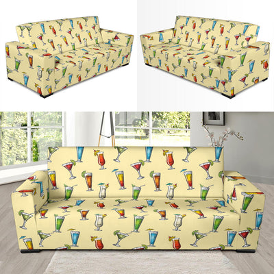 Cocktail Pattern Print Design 02 Sofa Slipcover