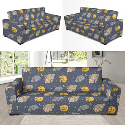 Safari Elephant Lion Print Design LKS303 Sofa Slipcover
