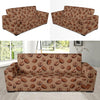 Coffee Pattern Print Design 07 Sofa Slipcover