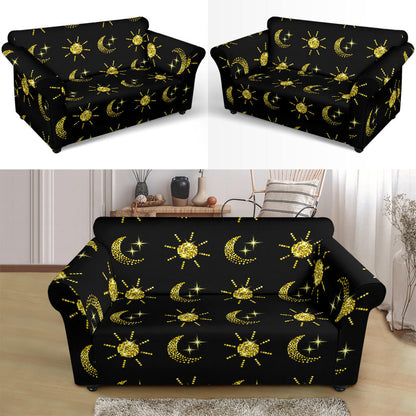 Sun Moon Print Design LKS304 Loveseat Couch Slipcover
