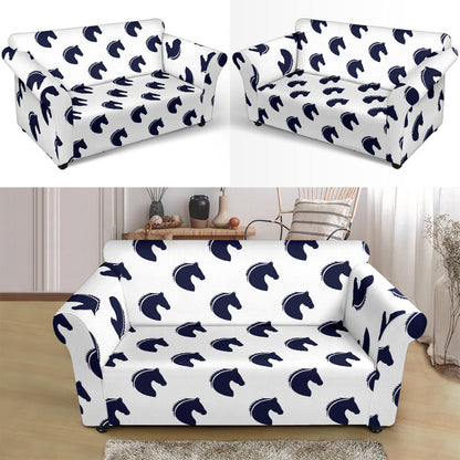 Horse Head Print Design LKS303 Loveseat Couch Slipcover