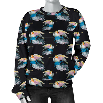 Angel with Wings Beautiful Design Print Women Long Sleeve Sweatshirt