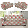 Bull Terriers Pattern Print Design 01 Sofa Slipcover