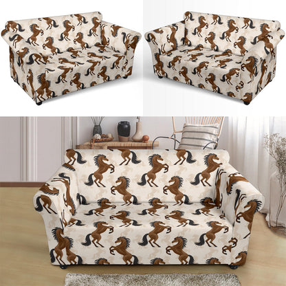 Horse Print Design LKS308 Loveseat Couch Slipcover