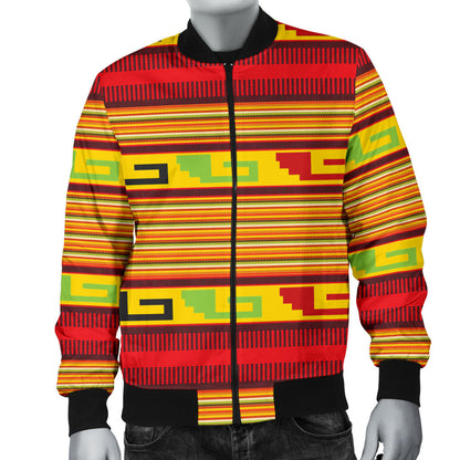 Mexican Blanket Ornament Print Pattern Men Bomber Jacket