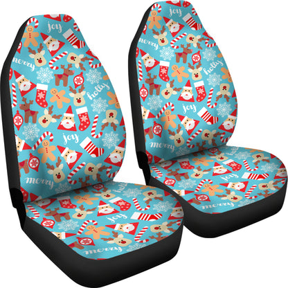 Santa Christmas Themed Print Design LKS306 Car Seat Covers