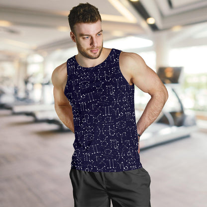 Zodiac Pattern Design Print Men Tank Top