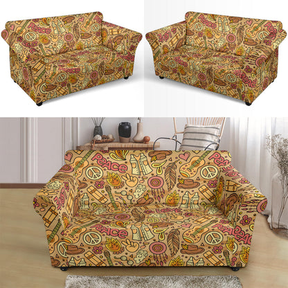 Hippie Print Design LKS305 Loveseat Couch Slipcover