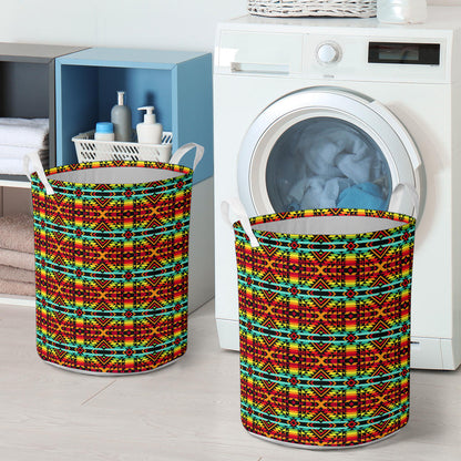 Kente Red Design African Print Laundry Basket