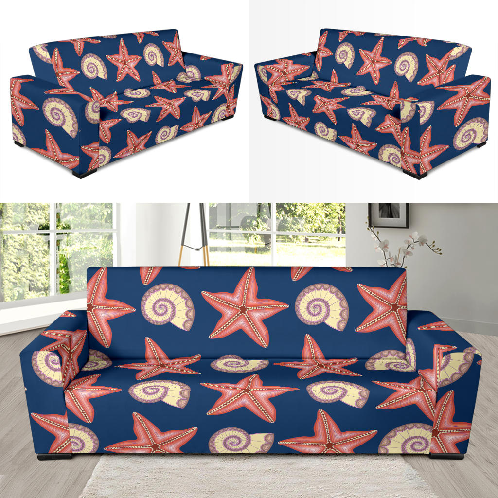 Starfish Pattern Print Design 03 Sofa Slipcover