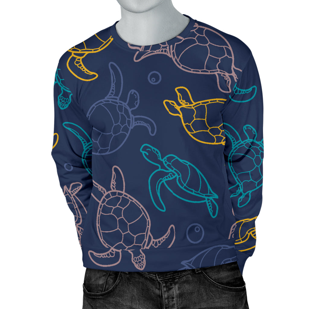 Sea Turtle Baby Print Men Long Sleeve Sweatshirt