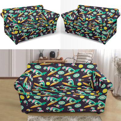 Surfboard T Rex Print Design LKS301 Loveseat Couch Slipcover