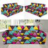 Geometric Colorful Pattern Print Design 02 Sofa Slipcover