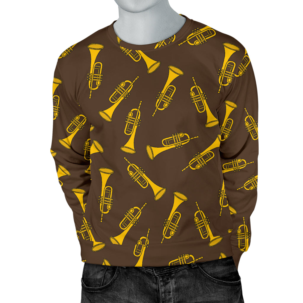 Trumpet Pattern Design Print Men Long Sleeve Sweatshirt