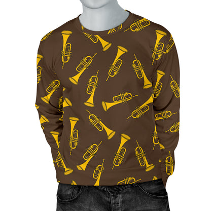 Trumpet Pattern Design Print Men Long Sleeve Sweatshirt