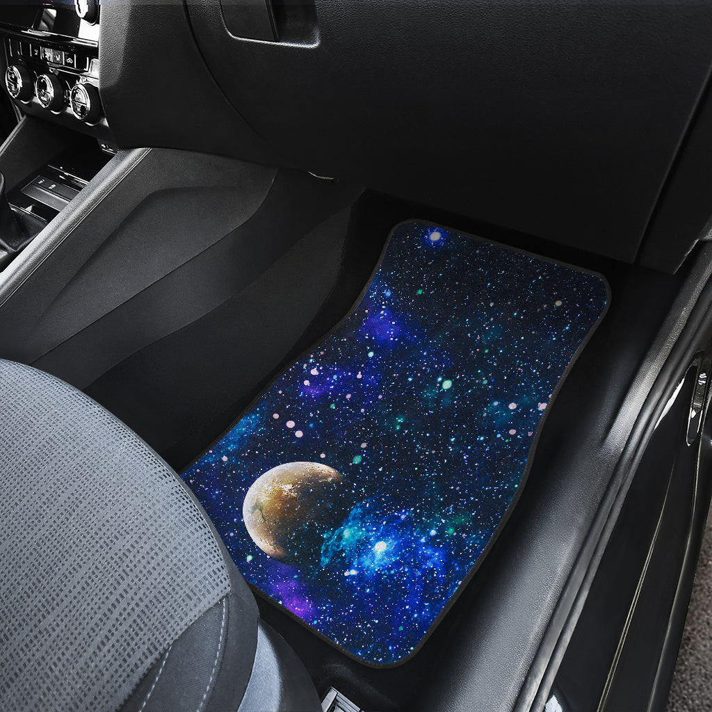 Galaxy Stardust Planet Space Print Car Floor Mats Front Back