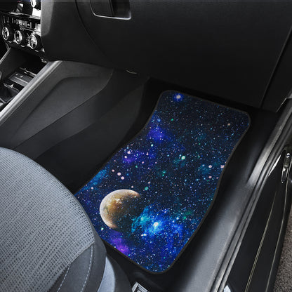 Galaxy Stardust Planet Space Print Car Floor Mats Front Back