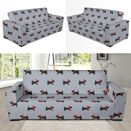 Scottish Christmas Themed Terriers Print Design LKS3018 Sofa Slipcover