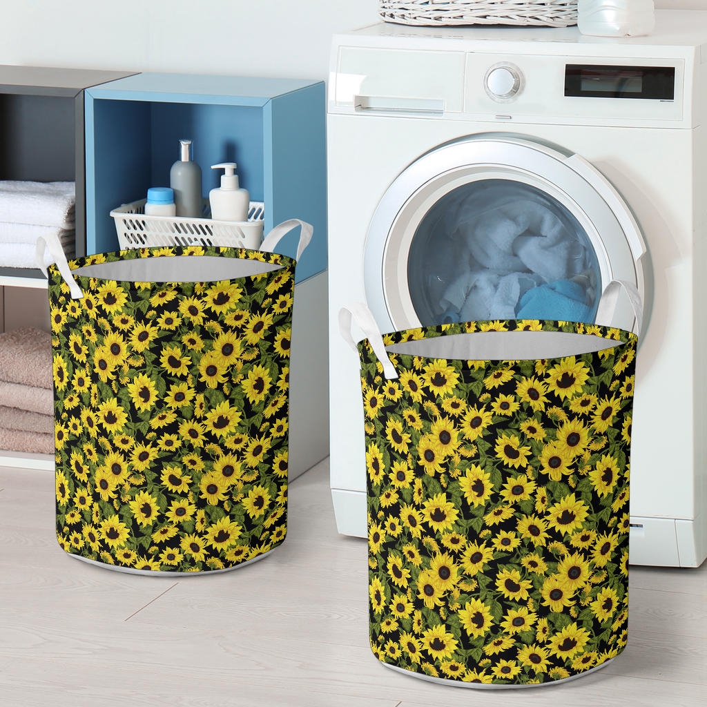 Sunflower Fresh Bright Color Print Laundry Basket