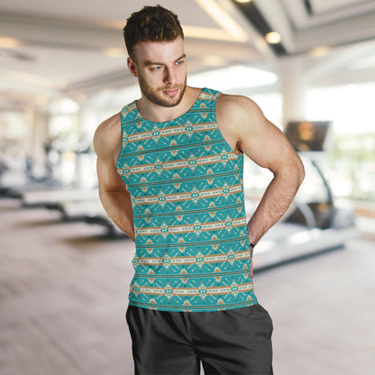 Southwest Native Design Themed Print Men Tank Top