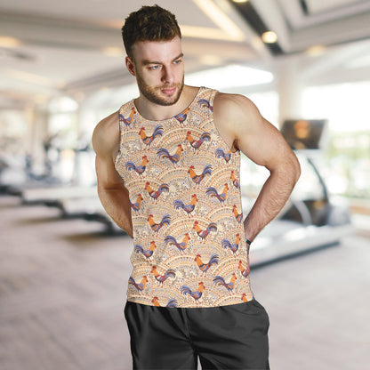 Chicken Boho Style Pattern Men Tank Top