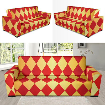 Harlequin Pattern Print Design 03 Sofa Slipcover