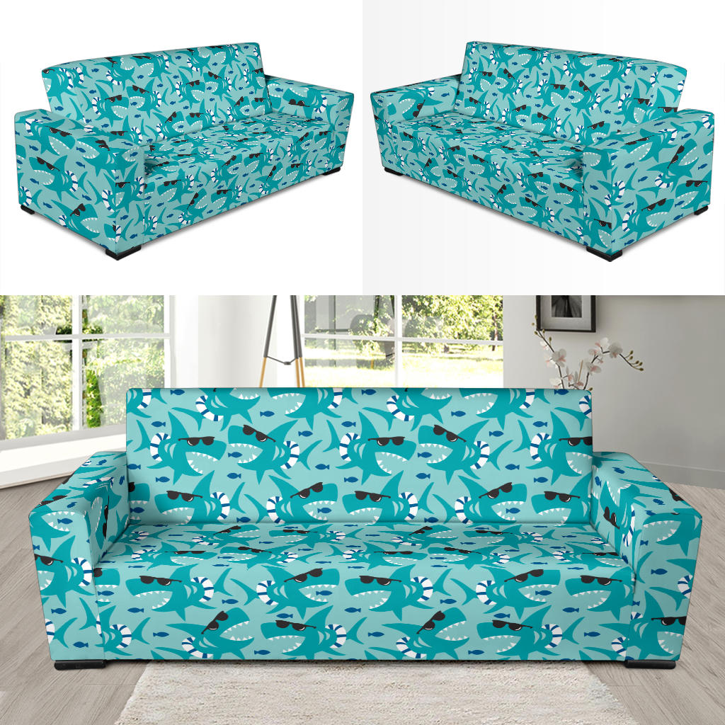 Shark Cute Print Design LKS302 Sofa Slipcover