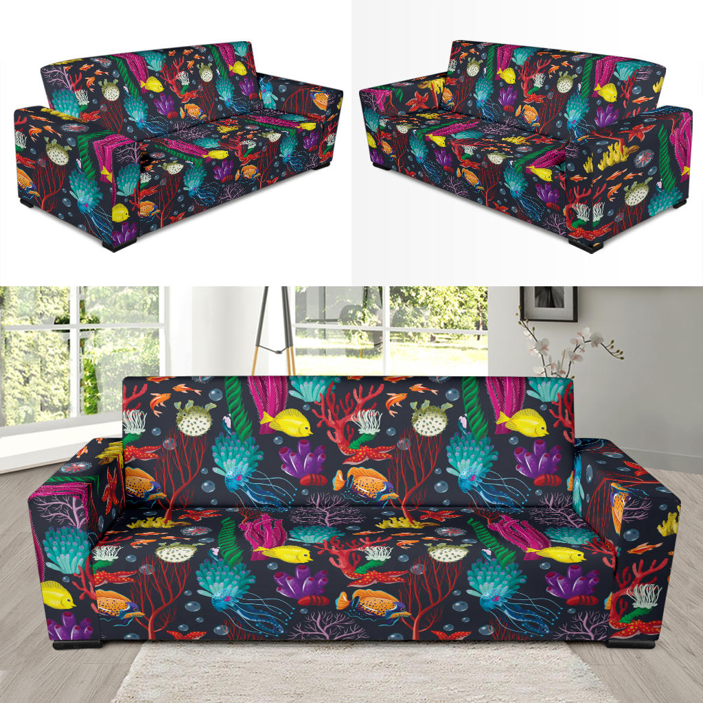 Underwater Cute Print Design LKS303 Sofa Slipcover