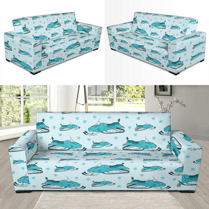 Snowmobile Print Design LKS301 Sofa Slipcover