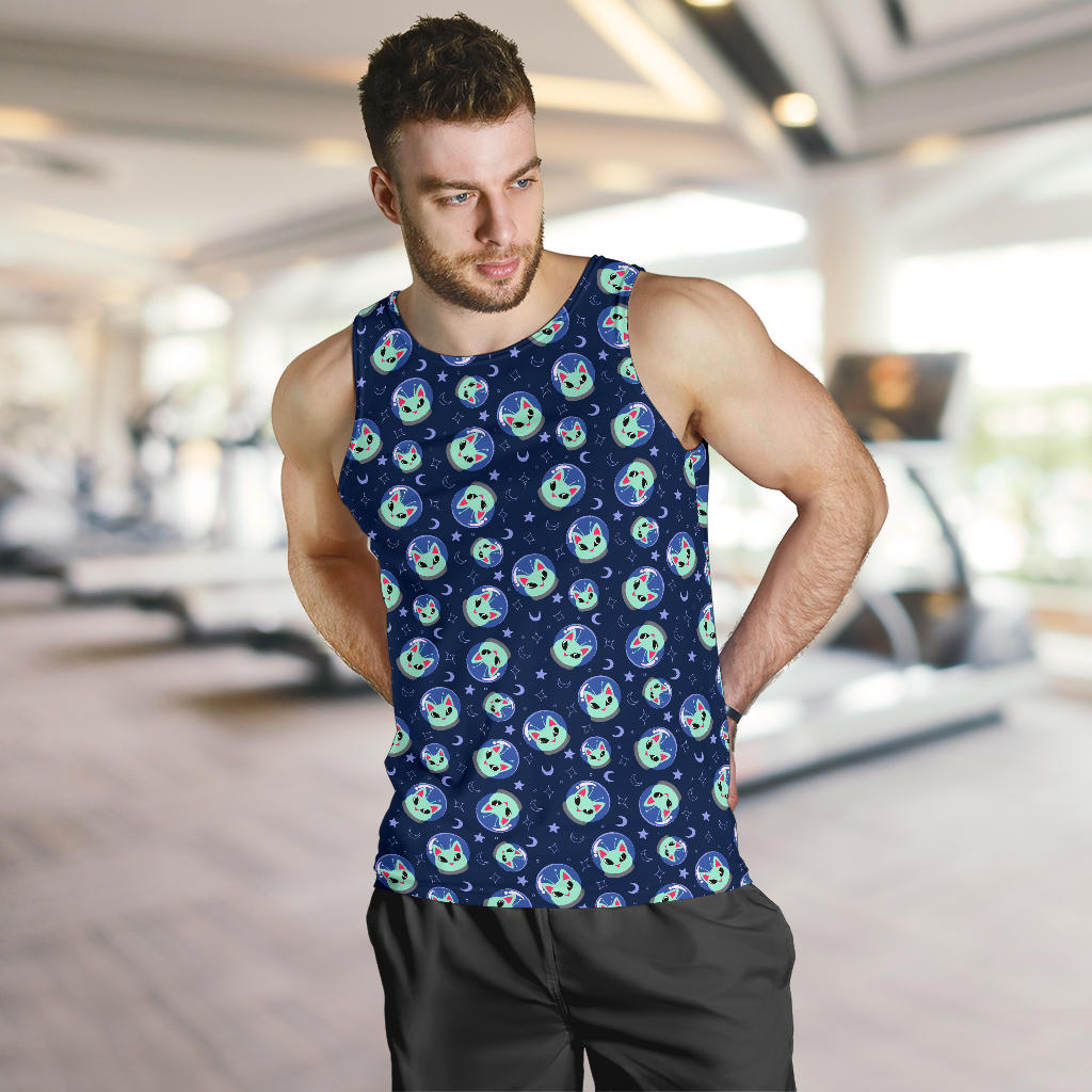 Alien Cat Men Tank Top