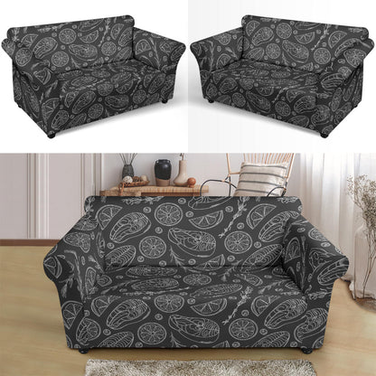 Steak Print Design LKS301 Loveseat Couch Slipcover
