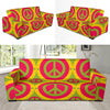 Peace Sign Pattern Print Design A01 Sofa Slipcover