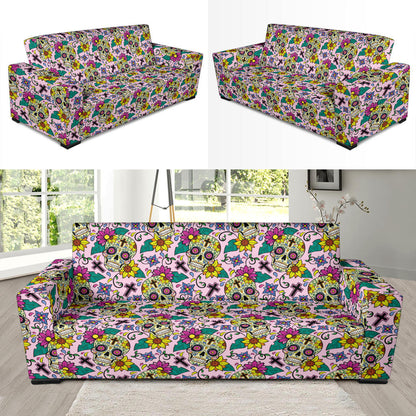 Sugar Skull Print Design LKS307 Sofa Slipcover