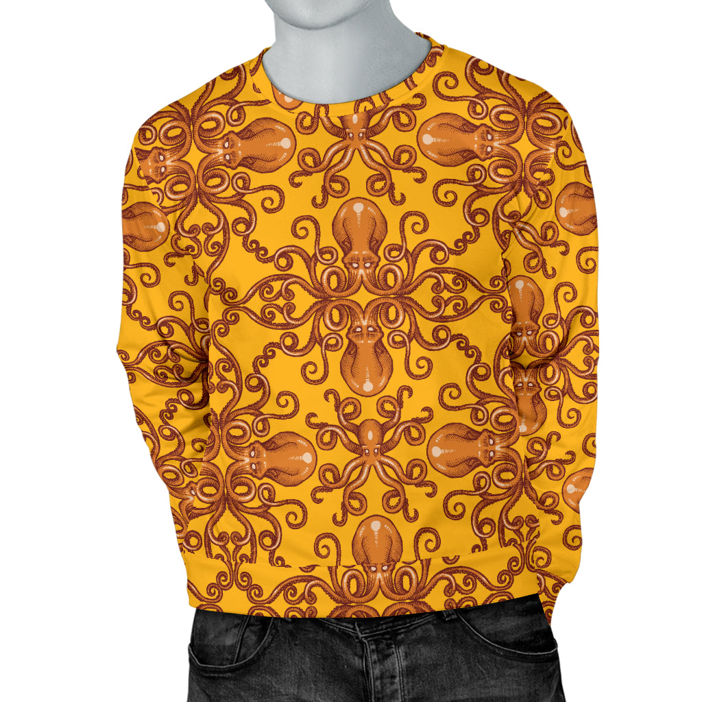 Octopus Background Design Print Men Long Sleeve Sweatshirt