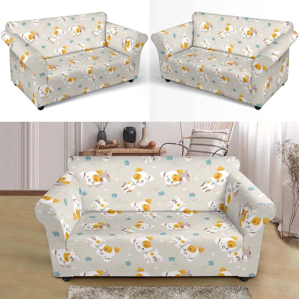 Russell Terriers Print Design LKS306 Loveseat Couch Slipcover