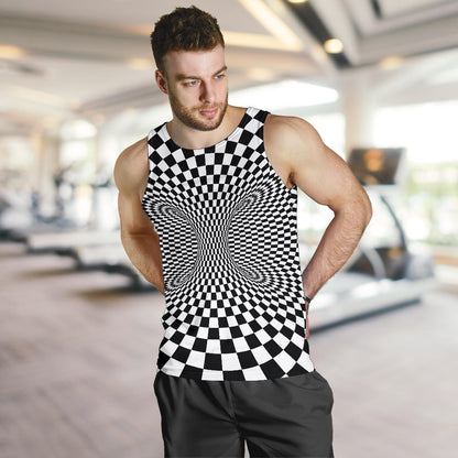 Optical illusion Projection Torus Men Tank Top
