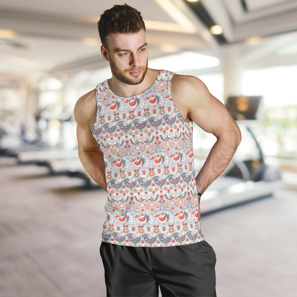 Swedish Nordic Design Print Men Tank Top
