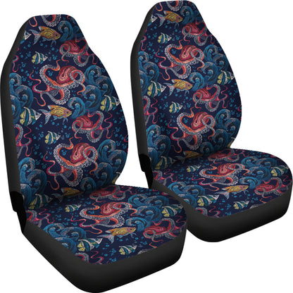 Underwater Giant Squid Print Design LKS302 Car Seat Covers