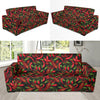 Chilli Pepper Pattern Print Design 02 Sofa Slipcover