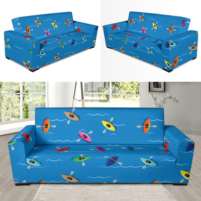 Kayak Pattern Print Design 03 Sofa Slipcover