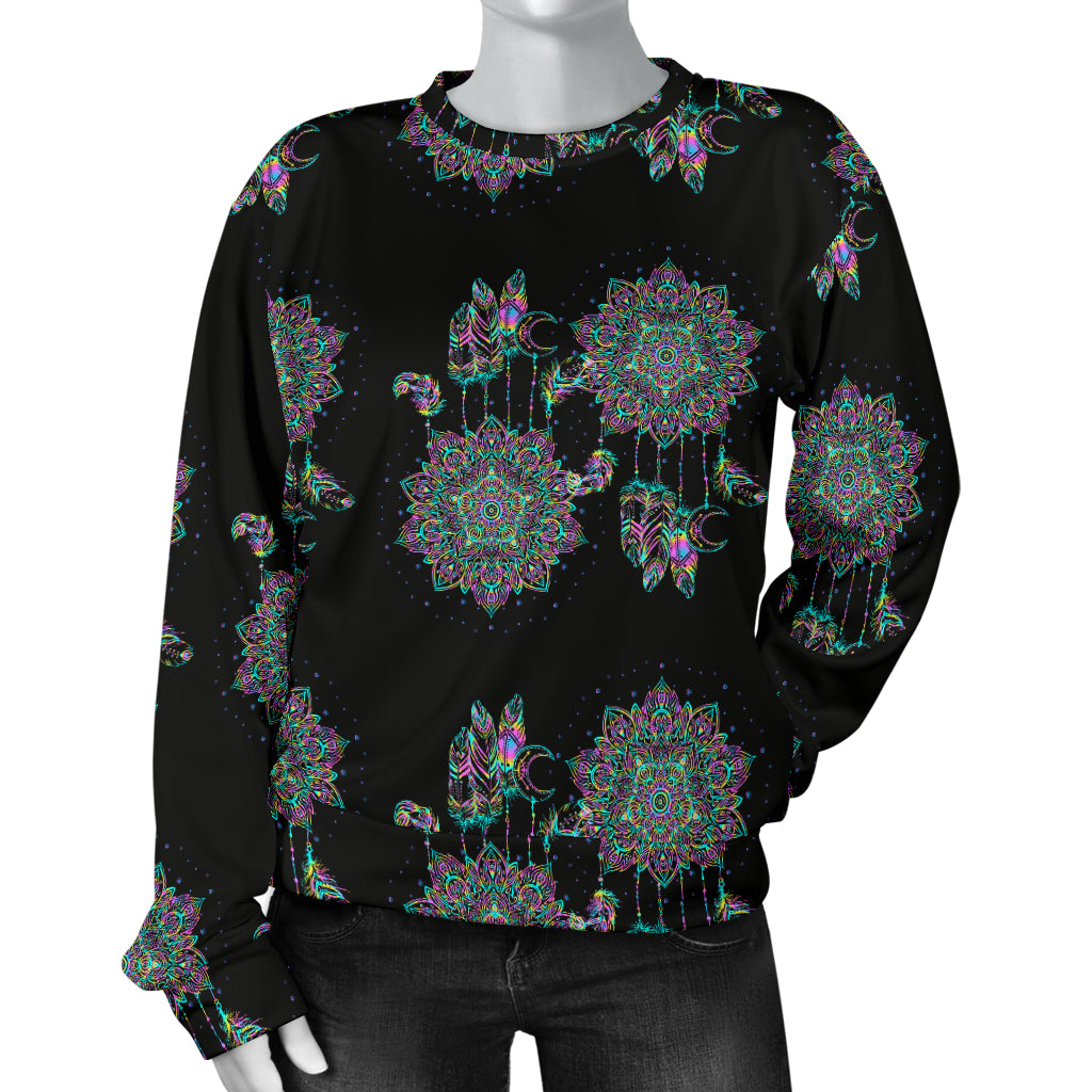Dream Catcher Colorful Hand Draw Women Long Sleeve Sweatshirt